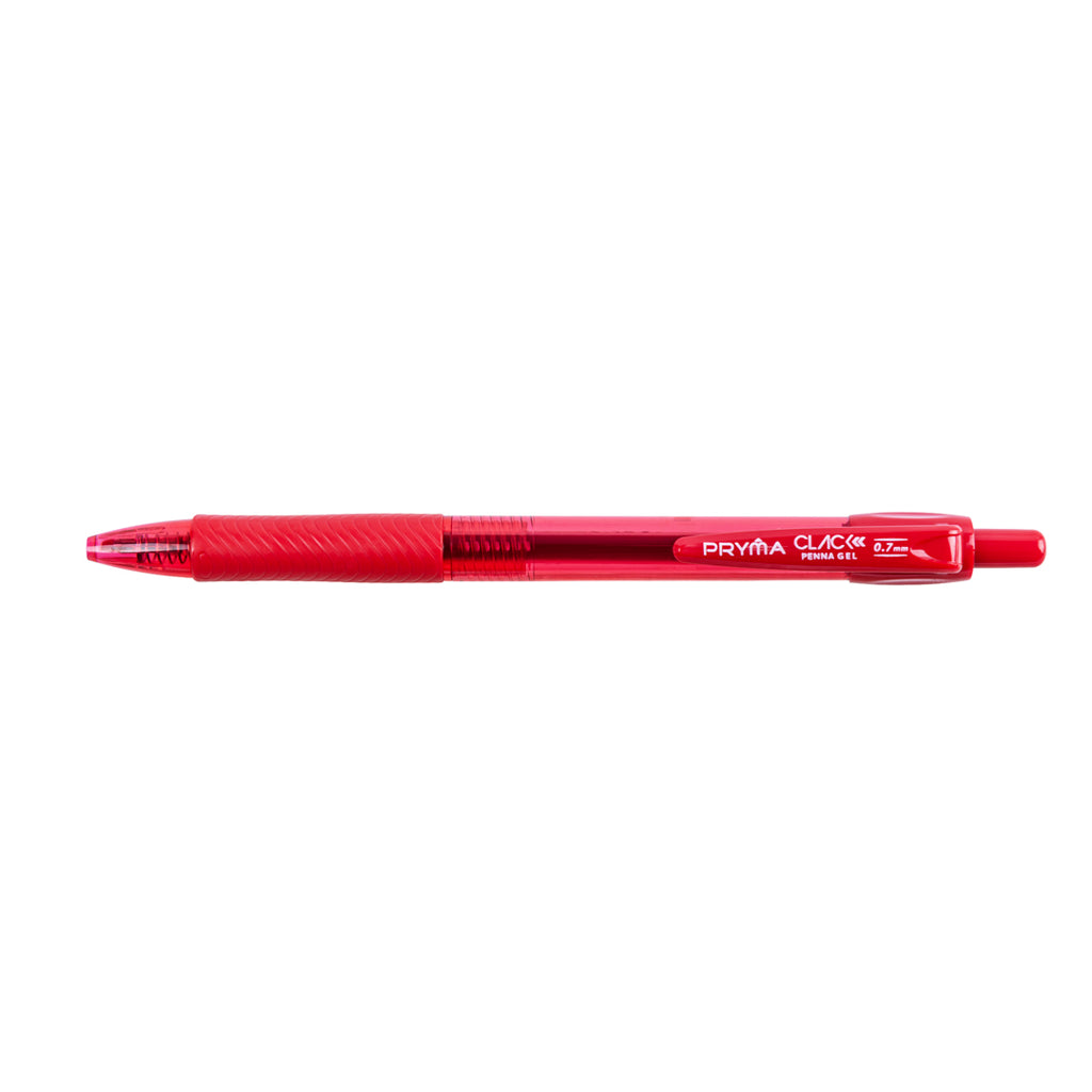 Clack Set 5 Penne Gel a Scatto Colori Misti, Punta Media 0.7 mm - Pryma