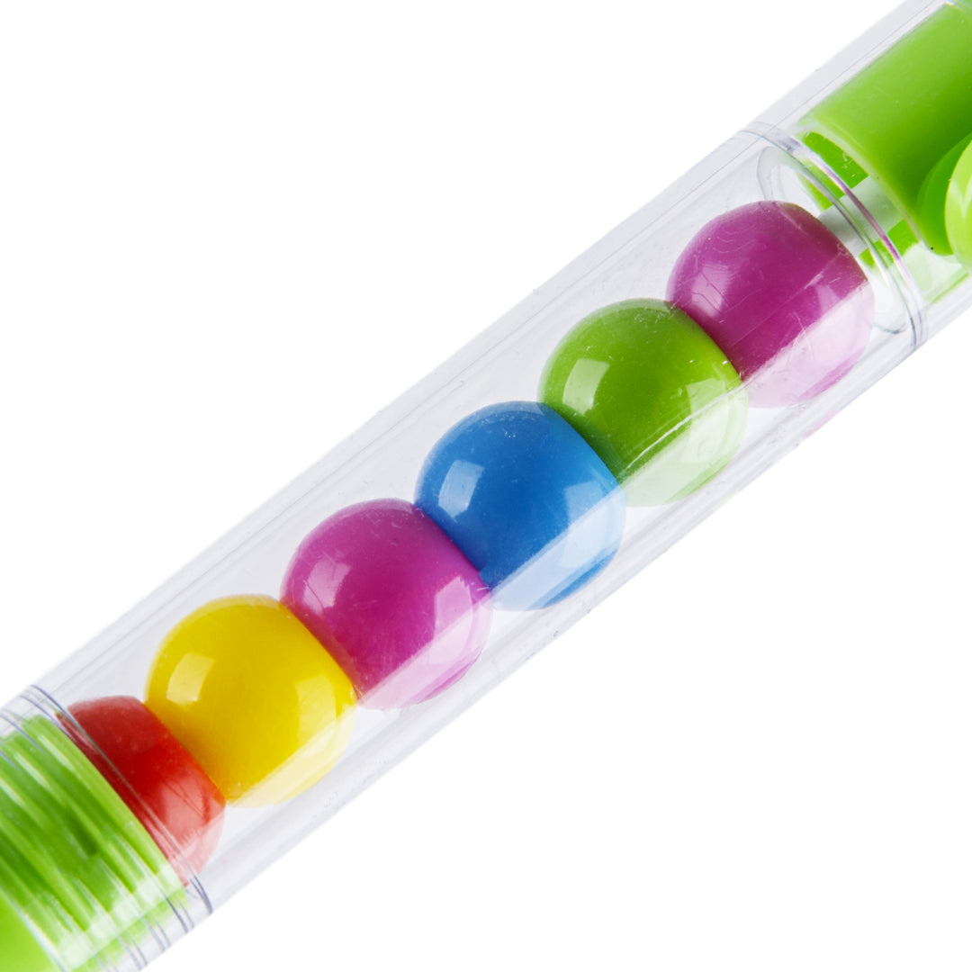Penna a Sfera Retrattile Verde Lime con Sfere Multicolore Interni, Punta Media 1.0 mm - Pryma