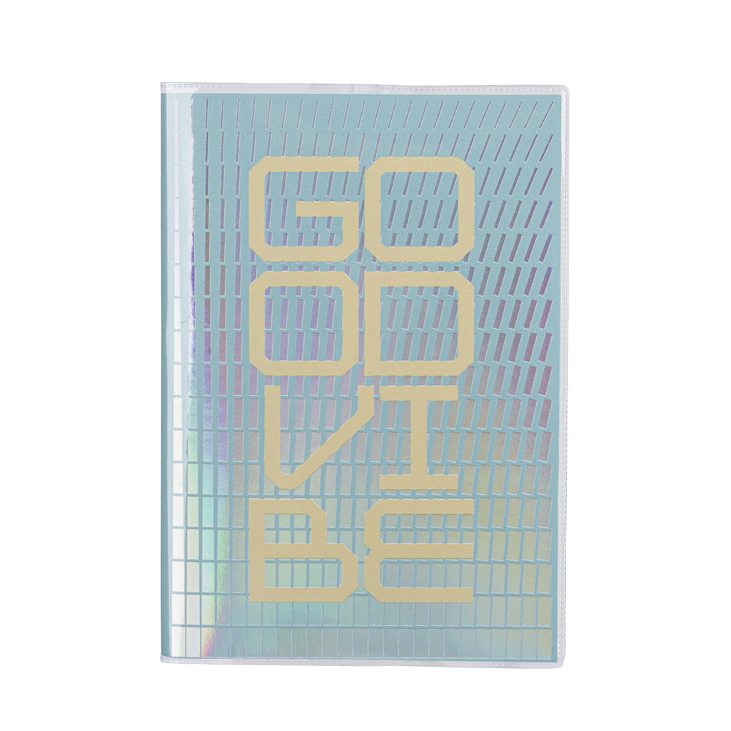 PRYMA Linea Line Memobook "Good Vibes" 9.5x13.6 cm – Taccuino Tascabile con Copertina Morbida, 80 Fogli / 160 Pagine Rig