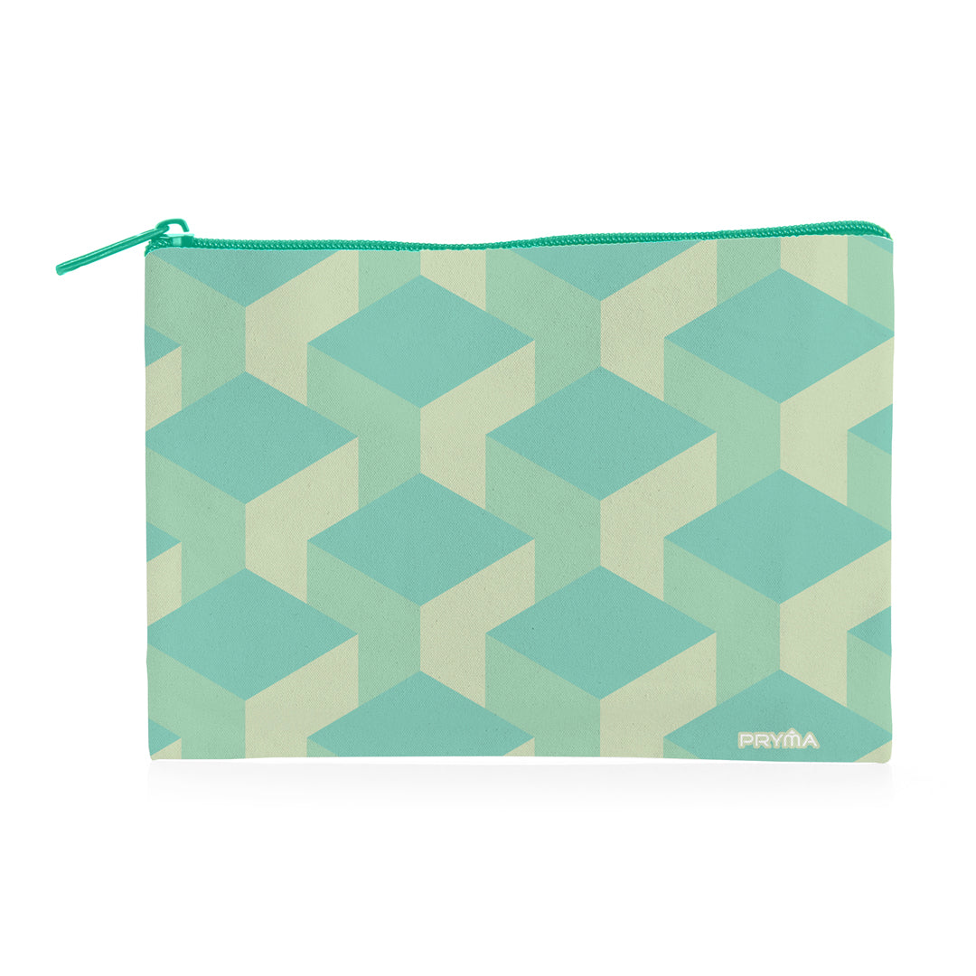 PRYMA Busta Portatutto Formato A4 (29.5x21 cm) – Bustina Astuccio con Cerniera, Pochette Impermeabile per Documenti, Can