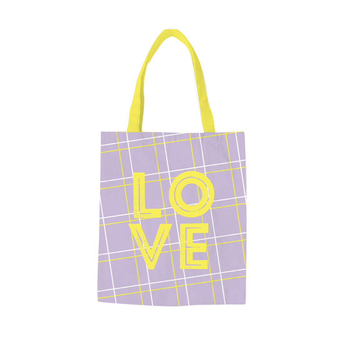 PRYMA Tote Bag Borsa Portatutto in Tessuto (38x41 cm) – Borsa della Spesa Riutilizzabile, Shopper per Università, Libri,