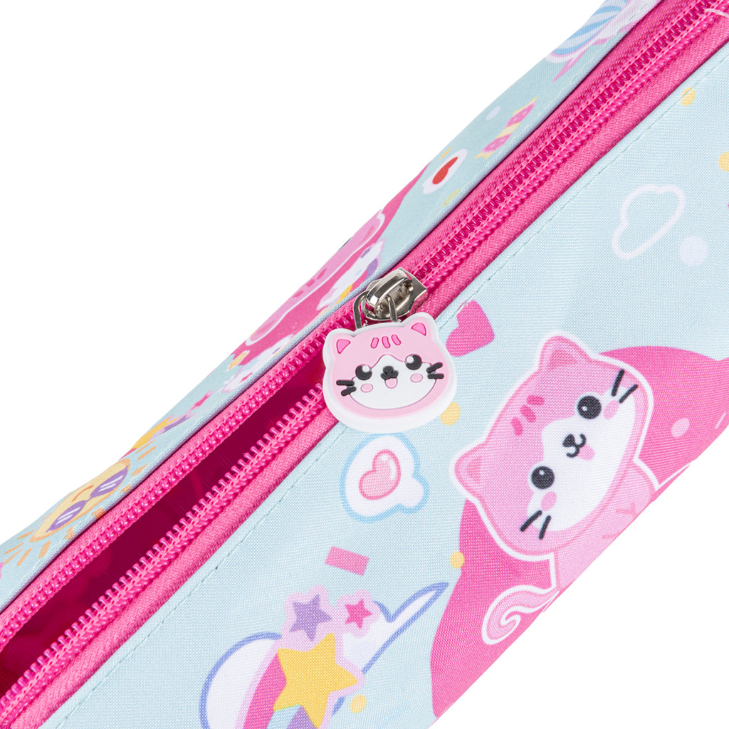Astuccio Tombolino Portapenne Kawaii – Gattino Turchese - Pryma