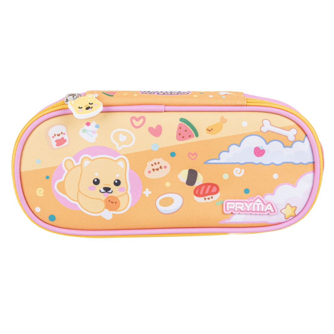 Pryma Astuccio Ovale Organizzatore Kawaii 22.5x11x5.5cm – Portapenne Scuola, Cagnolino Giallo