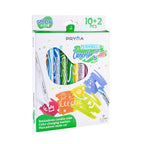 Pryma Pennarelli Cancella Colore 10+2 – Set 12 Cancellabili Doppia Punta 1-4mm per Scuola e Disegno
