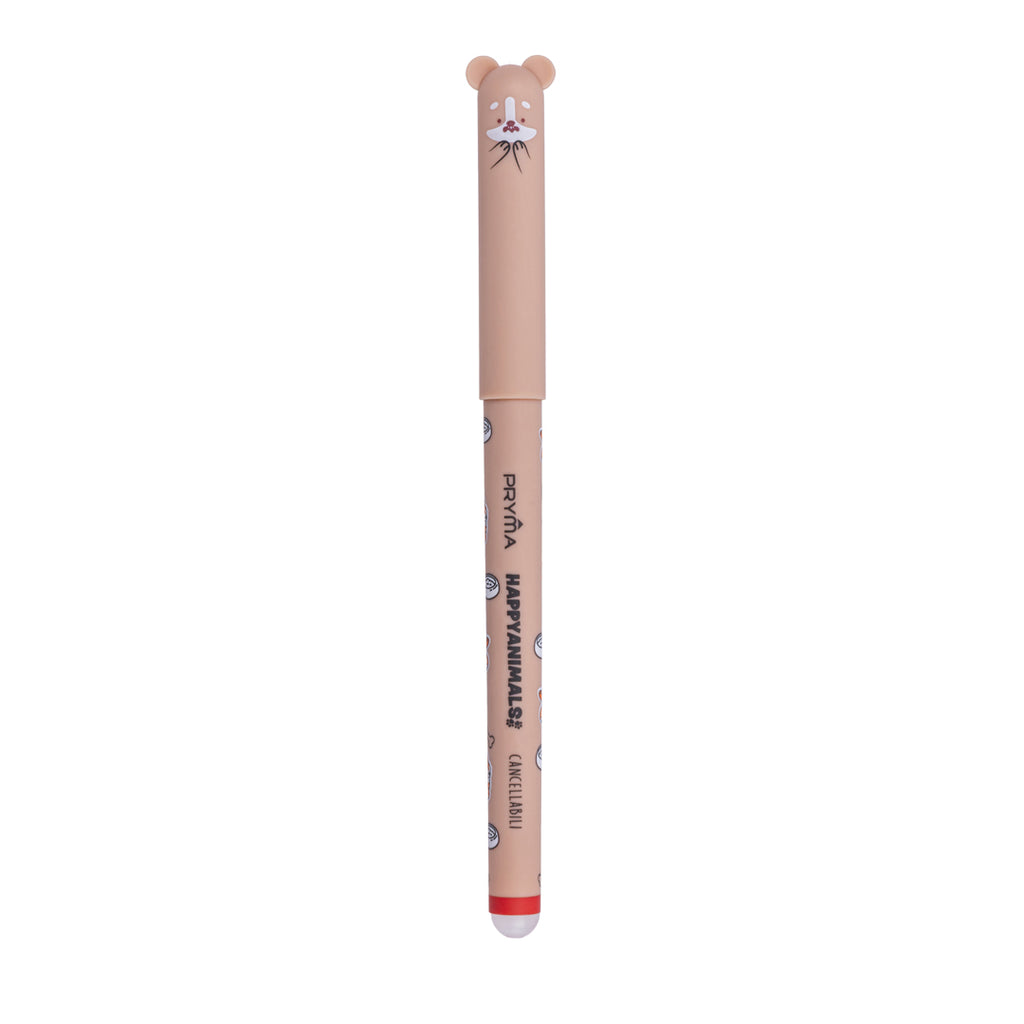 Penna Gel Cancellabile Happy Animals 0.7mm – Rosso Cagnolino - Pryma