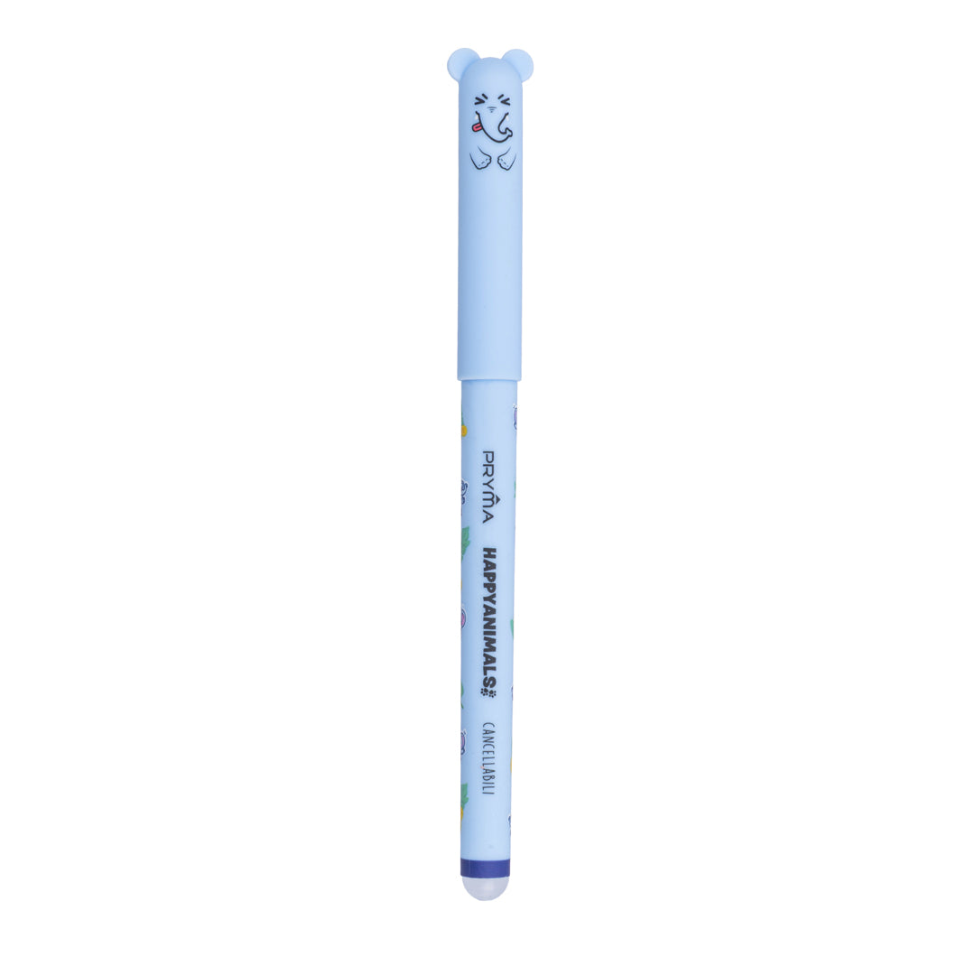 Penna Gel Cancellabile Happy Animals 0.7mm – Blu Elefantino - Pryma