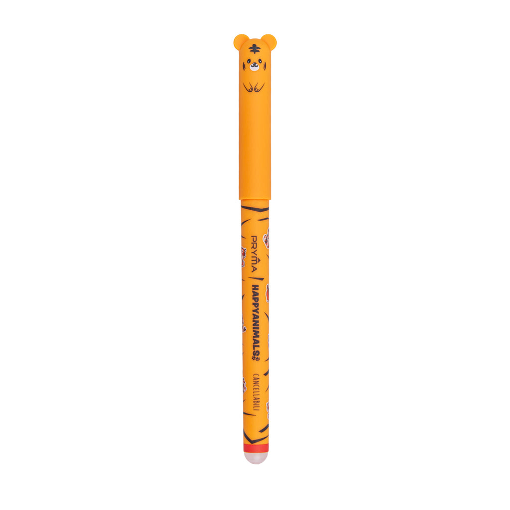 Penna Gel Cancellabile Happy Animals 0.7mm – Rosso Tigre - Pryma