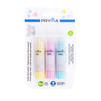 Pryma Colla Stick Pastel 8g Set 3 – Colla Solida Tonalità Pastello Atossica per Scuola e Lavoretti
