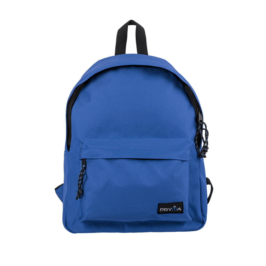 Pryma Zaino Scuola Color 40x32x15cm – Zainetto Leggero con Tasca Frontale per Ragazzi, Blu