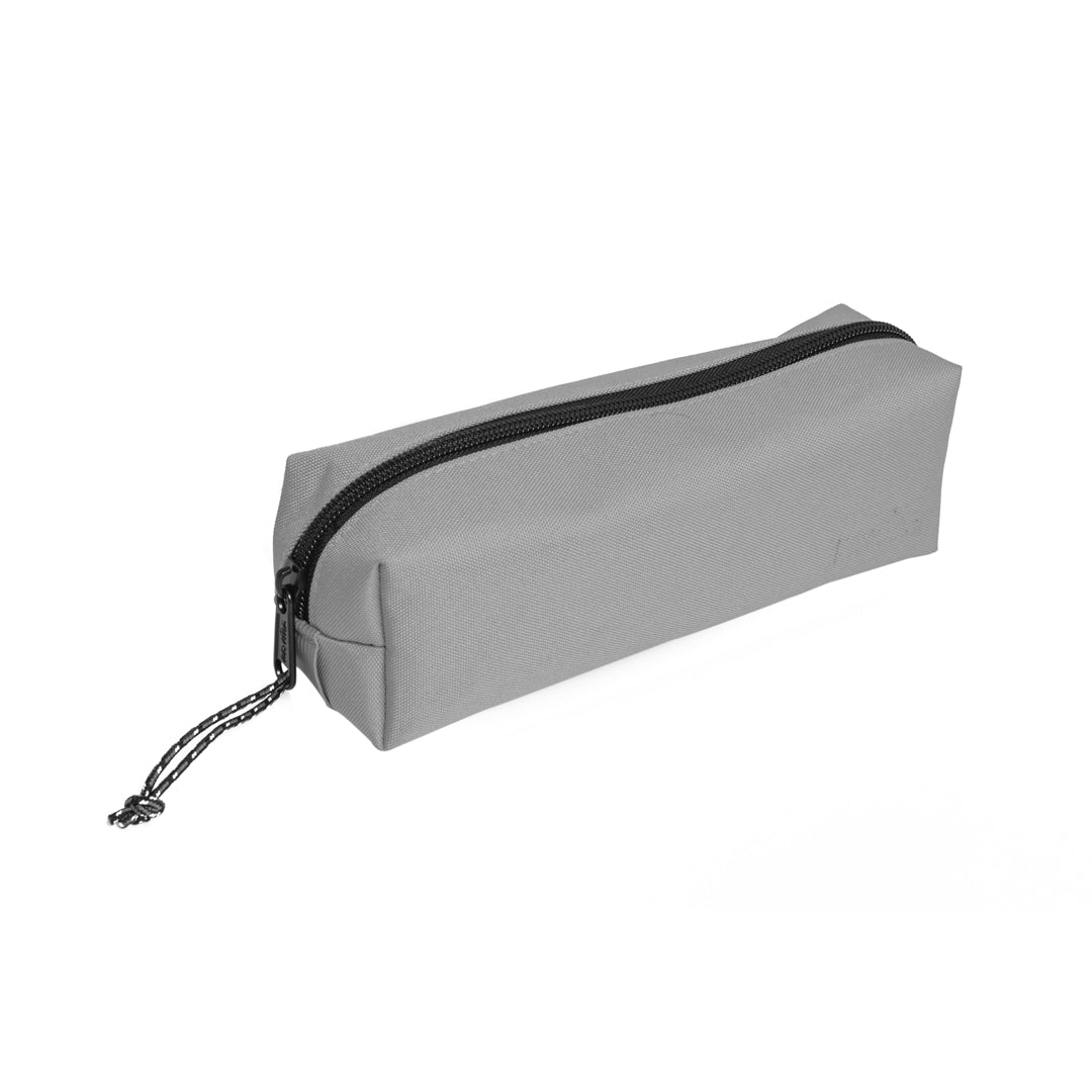 Pryma Astuccio Bauletto Classic 22x7x7cm – Portapenne Monoscomparto Ovale per Scuola, Grigio Chiaro