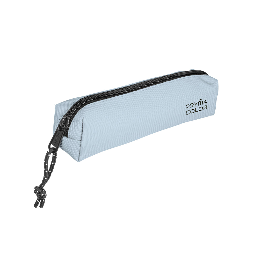Pryma Astuccio Bustina Slim Classic 21.5x4.5cm – Mini Portapenne Compatto per Scuola, Grigio Chiaro