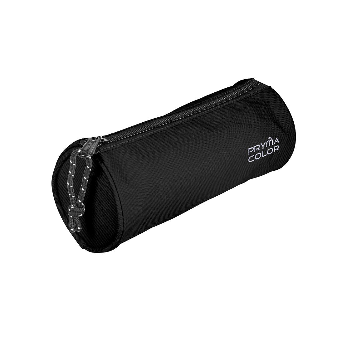 Pryma Astuccio Tombolino Classic 22x9cm – Portapenne Tondo Cilindrico per Scuola, Nero