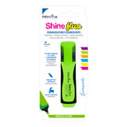 Pryma Evidenziatore Shine Fluo Verde – Punta a Scalpello 2-5mm Soft-Touch per Scuola e Ufficio