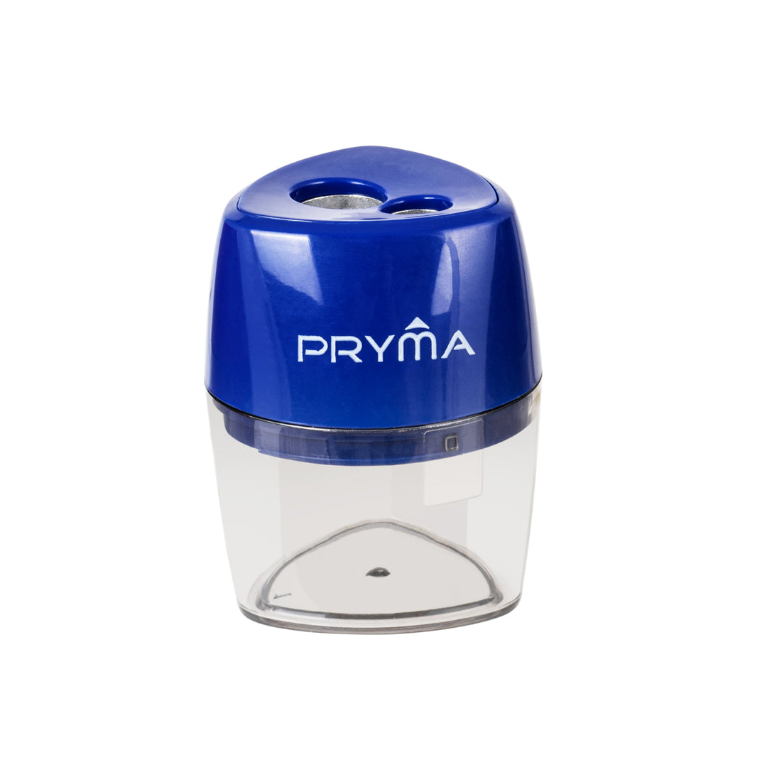 Temperino Metallo Con Contenitore 2Fori Blu - Pryma