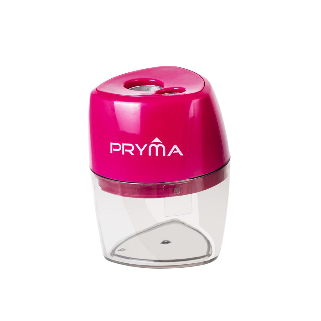 Temperino Metallo Con Contenitore 2Fori Rosa - Pryma